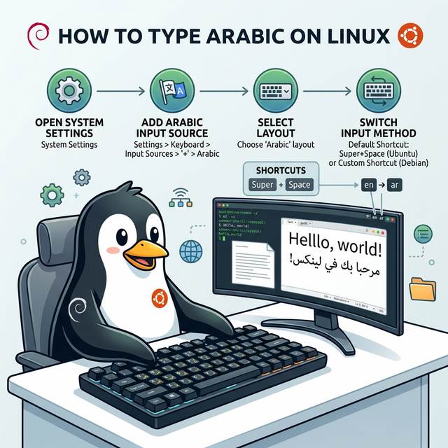 How to Type Arabic on Linux (Ubuntu/Debian): A Steps-by-Step Guide